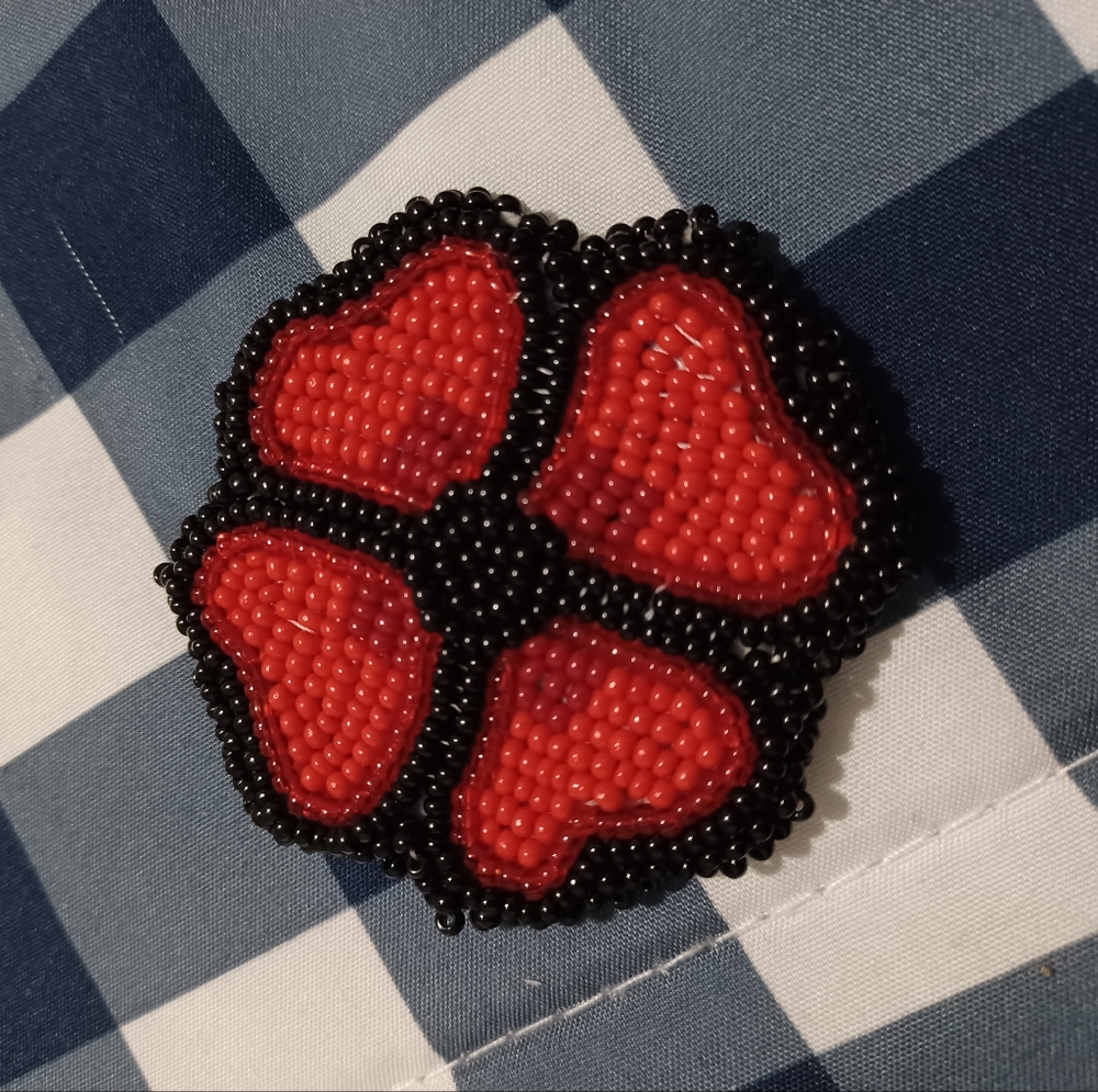 Flat Beaded poppies ( Buy 3 Get The 4th 50% Off )